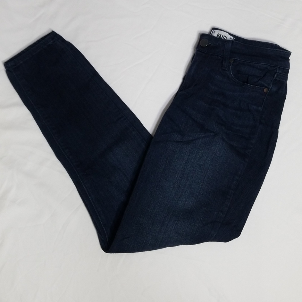 Paige Verdugo Ankle Dark Wash Skinny Jeans 26 - Picture 1 of 8